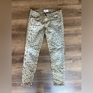 Current Elliott leopard jeans